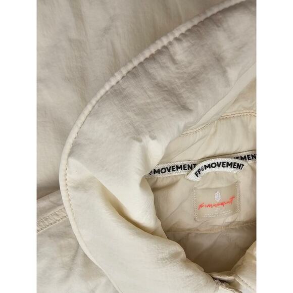 FP Movement Women's XS Off The Bleachers Coaches Jacket In Sea Salt NWT- Flawed - Picture 11 of 12